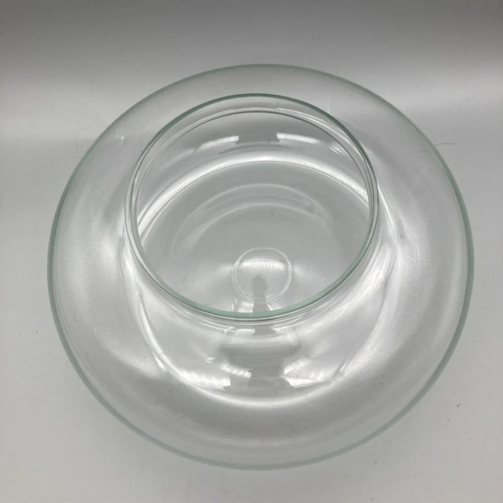 Vintage MCM Corning Creative Clear Glass Stackable Jar Canister  Round